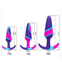 Kit d'entraînement pour plug anal - 3 pièces, plugs anaux en silicone, jouets de massage de la prostate, étanches, ensemble d'entraînement gradué pour adultes et couples