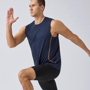 Débardeur de sport pour homme en polyester uni, séchage rapide, personnalisable, pour la course à pied - Product Image 3