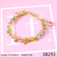 Parure de bijoux en zircon coloré pour femme, motif floral, collier, boucles d'oreilles et bague, cadeau de mariage en gros