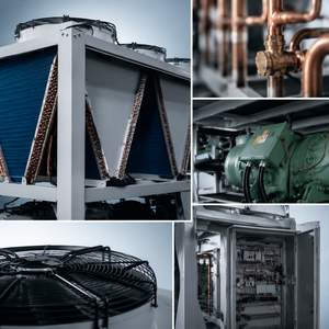 Refroidisseur d'eau industriel robuste à refroidissement par air, type vis, EVI, chauffage basse température, haute efficacité énergétique, prix usine OEM - Product Image 3