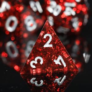 Mini Planet - Juego de Dados de Resina Poliedricos de 7 Piezas Hechos a Mano para Juegos de Rol, con Bordes Afilados, Diseño de Dragón, Edición Crimson Torment, Venta al por Mayor - Product Image 6