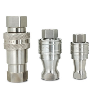 Raccord rapide en acier inoxydable KZF 304, raccord de tuyau hydraulique à double auto-étanchéité, connecteur fileté - Product Image 4