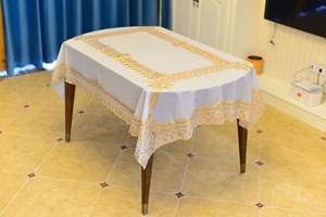 Khăn trải bàn PVC chống dầu/chống nước Chất liệu thân thiện với môi trường Họa tiết hoa và khăn trải bàn dễ dàng làm sạch - Product Image 3