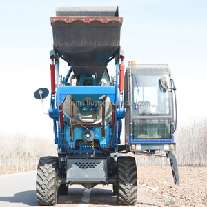 เครื่องผสมคอนกรีตแบบล้อขนาด 1.5 คิวบิก รถผสมคอนกรีตแบบโหลดเอง รถผสมปูนซีเมนต์เคลื่อนที่ - Product Image 1