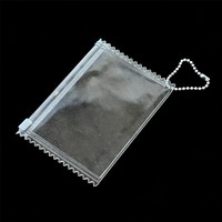 Sac à fermeture éclair en PVC anti-humidité avec impression de bordure de manga personnalisée, chaîne de suspension, badge anime, marchandise personnalisable en taille et couleur