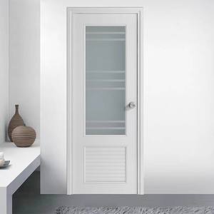 أبواب <span class=keywords><strong>Upvc</strong></span> المنزلية سهلة التركيب. باب الحمام الأبيض المقاوم للماء <span class=keywords><strong>UPVC</strong></span> PVC ذو نوعية جيدة - Product Image 4
