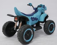 Quad électrique pour enfants 24V 4 roues motrices, dinosaure, télécommande 2.4G, batterie, siège en cuir, roues en EVA, 3-8 ans