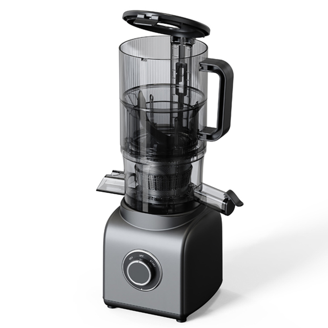 300W 5.3" Large Feed Chute Cold Press Orange Juicer Machine Easy Clean Slow Masticating for Whole Vegetables Fruits Reverse