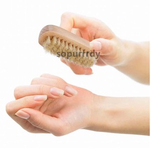 Brosse à ongles double face personnalisable avec logo, en poils de sanglier, exfoliante, pour nettoyer la poussière des ongles et du corps, pour le bain - Product Image 6