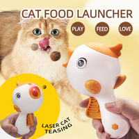 Lanzador de Golosinas Interactivo de Plástico Personalizado para Mascotas, Juguete Educativo para Perros, Gatos y Hámsteres, para Entrenamiento en Interiores/Exteriores, Disparador Manual de Snacks