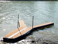 Quai de ponton gonflable en forme de Y OEM quai flottant Jetski quai de stationnement pour bateaux à moteur