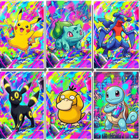 Cartes Métalliques Inspirées de Pokémon, Artisanat Chinois, Étui en Acrylique, Articles de Collection Premium pour Collectionneurs, Jeux de Société