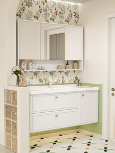 Ensemble de meubles de salle de bain sur mesure avec lavabo, miroir, <span class=keywords><strong>armoire</strong></span> murale, meubles imperméables pour hôtel, appartement - Product Image 4