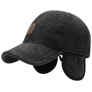 Winter <b>Warm</b> Baseball Cap Dark Gray Nylon Windproof Outdoor Male <b>Hat</b> - Product Image 5
