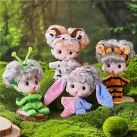 2.5 pouces Expression Animal poupée Mini Simulation vêtements de nuit fête Joint mobile décoration mignon poupée cadeau enfants jouets