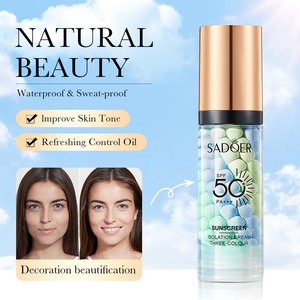 Prebase Facial Correctora de Tres Colores, Crema BB Iluminadora, Hidratante, de Larga Duración, Tamaño Viaje, Maquillaje para Hombres - Product Image 1