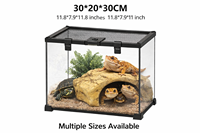 Terrarium en verre pour reptiles, pour gecko, lézard, grenouille Pacman, décoration d'habitat et reproduction