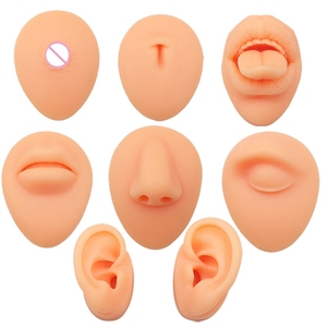 แบบจำลองซิลิโคนสำหรับฝึกเจาะร่างกาย จมูก ริมฝีปาก สะดือ ลิ้น สำหรับฝึก PMU - Product Image 6