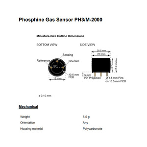 เซ็นเซอร์ตรวจจับก๊าซฟอสฟีน Membrapor PH3/M-2000 ความแม่นยำสูงด้วยระบบไฟฟ้าเคมีสำหรับการตรวจจับก๊าซพิษ - Product Image 3