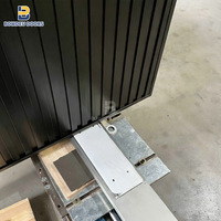 Porte d'entrée blindée en aluminium moulé sur mesure, design moderne, pour l'extérieur de la maison, porte pivotante avec longue poignée
