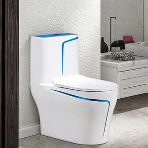 WC Monoblocco in Ceramica Moderno con Sistema di Scarico Doppio, Alta Efficienza, Scarico a Vortice per Uso Residenziale e Progetti - Product Image 2