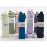 Bouteille d'eau isotherme en acier inoxydable 304 avec support magnétique pour téléphone, anneau MagSafe et poignée, idéale comme cadeau, vente en gros