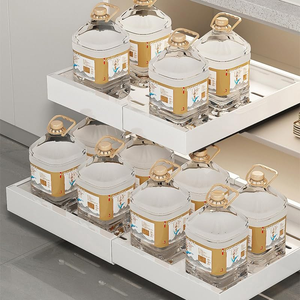 Organisateur de tiroir extensible en acier grande capacité pour bouteilles d'eau, idéal pour armoire de cuisine, salle de bain ou garde-manger - Product Image 4
