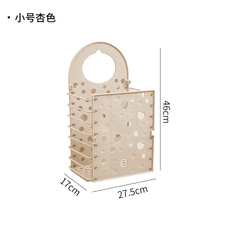 TY-90323 wall-mounted foldable laundry basket large [beige]