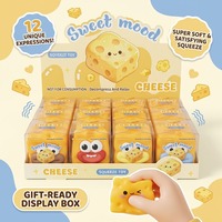 Blocs de construction en forme de fromage réalistes de haute qualité, en matériau TPR, pour un divertissement artisanal et un soulagement du stress.