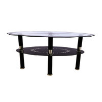 Meubles de salon modernes DA-419 en verre trempé conceptions de centre de table basse bon marché