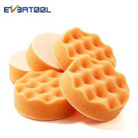 EVERTOOL Applicateur de cire pour voiture de 3 pouces, éponge en mousse ronde ultra douce, outil de nettoyage