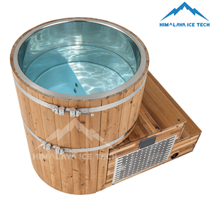 Bañera de Inmersión Fría/Caliente Comercial Todo en Uno de Cedro Rojo con Enfriador Integrado de Acero Inoxidable 304, Ozono y Control por Aplicación WiFi para Resorts y Hoteles de Lujo - Product Image 4