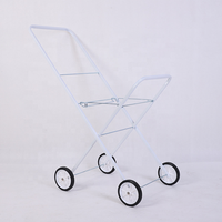 Chariot pliable Home Living avec fil métallique Cintre pour salle de lavage
