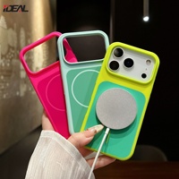 Coque de téléphone portable magnétique en silicone liquide et microfibre IDEAL pour iPhone 17 Air 18 16 15 13 12 Pro Max 14 Plus