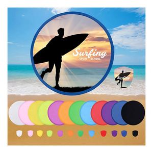 Éventail pliant rond en nylon imprimé sur mesure, souple et pliable, idéal pour les événements, les campagnes, les cadeaux de fête, les cadeaux sportifs - Product Image 1