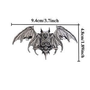 Viking Retro Skull Bat Hair <b>Clip</b> for Women's Updo Gothic Norwegian Style Party Accessories Witch Bat Flower Hair <b>Clip</b> - Product Image 2