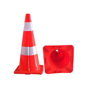 Usine de gros durable PVC Orange cône de sécurité routière bande réfléchissante avec réflecteur blanc pour Home Road <span class=keywords><strong>Parking</strong></span> - Product Image 5