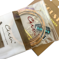 OEM Custom Durable Warm Tone Brass Wound Steel Core Environmental Anti-rust Coated Acoustic Guitar Strings Set Custom Folk