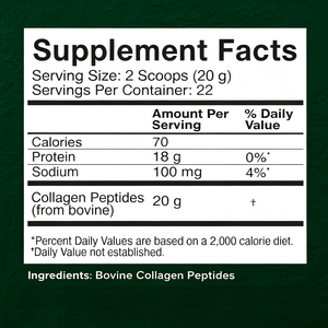 OEM ODM Grass Fed Collagen Peptides Powder GMP Halal 454g Unflavored 20g <b>Protein</b> Per Serving - Product Image 2