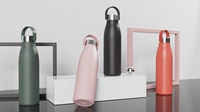 Termo de vaso de acero inoxidable ecológico de bajo precio, termo al vacío con logotipo personalizado