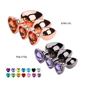 Kit de 3 Jouets Anaux de Luxe en Métal pour Adultes : Plugs Anaux en Forme de Cœur, Entraîneur Anal, Bijou Anal, Jouets Anaux S&M - Product Image 2