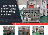 Machine de fabrication de barquettes en aluminium LK-T130 avec moule multi-cavités pour barquettes pleine grandeur USA