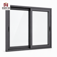 Fenêtre coulissante en aluminium, cadre en alliage d'aluminium, design moderne pour appartement, ouverture horizontale, moustiquaire en acier inoxydable