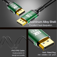 Cable macho DP2.1 de alta calidad para Monitor de juegos sincronización gratuita G-Sync soporte 54Gbps 16K DP a DP 2,1 Cable Displayport Cable 2,1