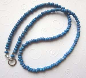 กระดานชนวนสีฟ้าเคลือบ AB เมล็ดสำเร็จรูปลูกปัดสร้อยคอ - Product Image 1
