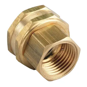 Chinese supplier custom 3/4" FHT x 3/4" FNPT Brass Swivel Watering Hose Fitting
