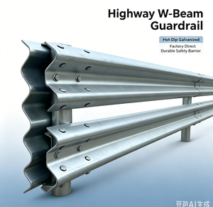 Barrière de sécurité à trois vagues pour projets routiers en Indonésie, certifiée ISO9001 2015, revêtement poudré, testée MASH, longueur personnalisée 4130mm 4320mm, anti-collision - Product Image 4