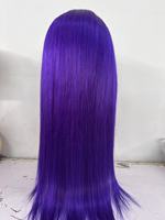 Wig Bob lurus rambut Brasil HARGA TERBAIK DI biru merah muda merah Multi Warna tanpa lem untuk renda Frontal