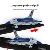 Uçak Diecast Oyuncak Plastik Çevre Dostu Geri Çekmeli Askeri Savaş Uçağı Modeli 1:28 Ölçekli Hareketli Tekerlekli Işıklı Müzikli
