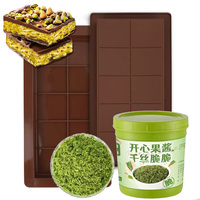 Moule à chocolat solide avec confiture, pâte de pistache et flocons de pain 200g Barre Mingzhi
